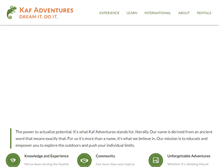 Tablet Screenshot of kafadventures.com